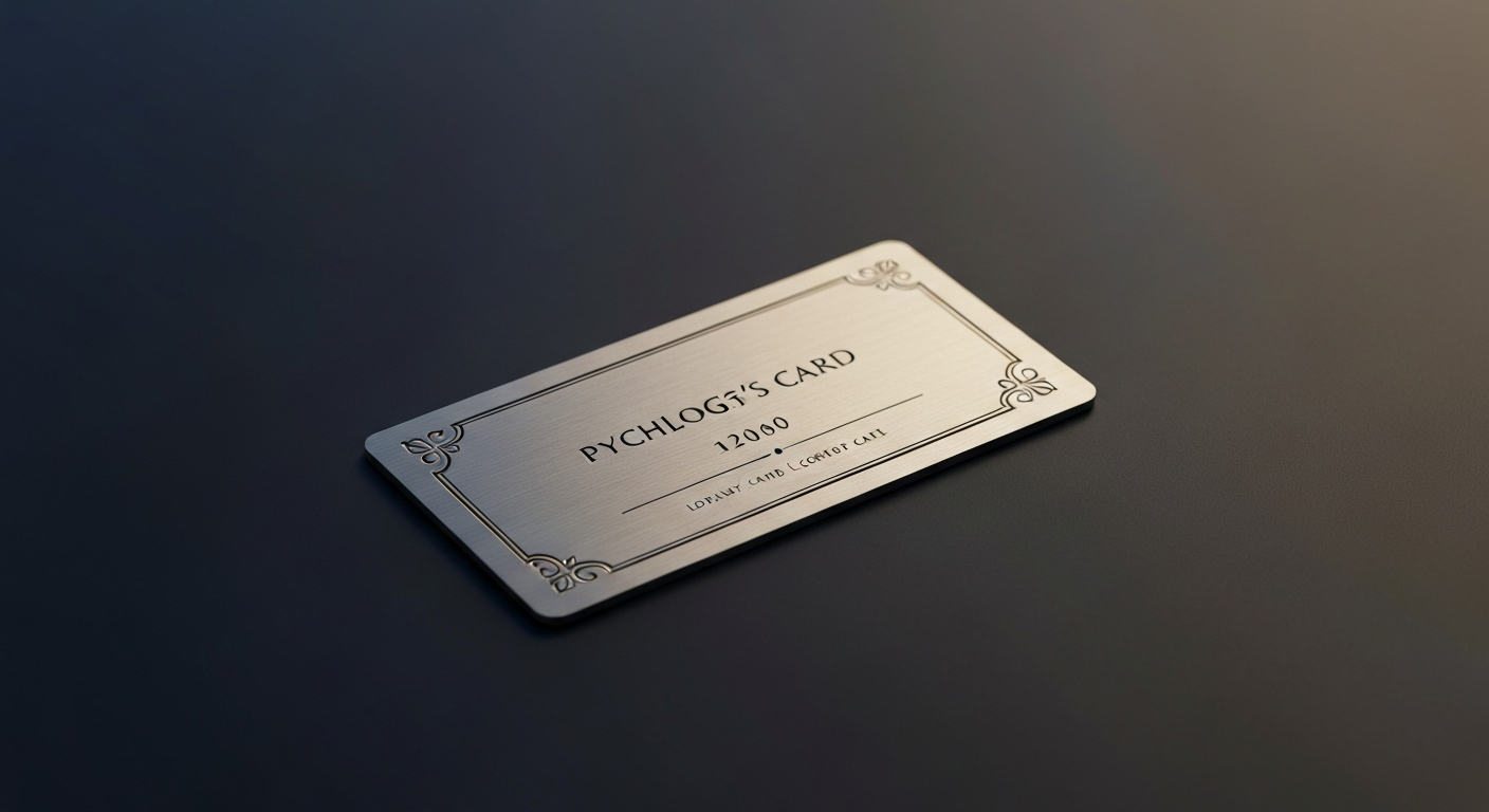 Tarjeta metálica personalizada para psicólogos con chip NFC