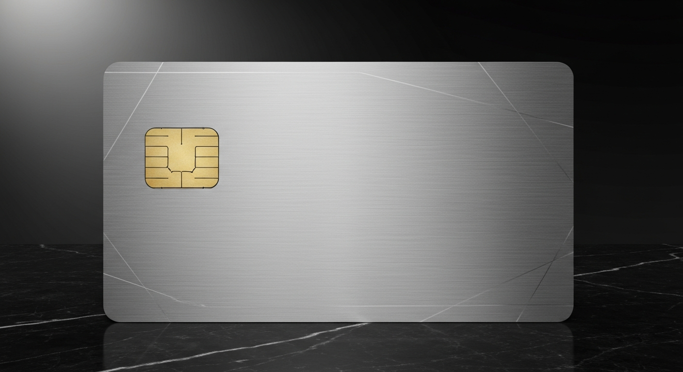 Tarjeta bancaria metálica premium para fintech fabricada en México